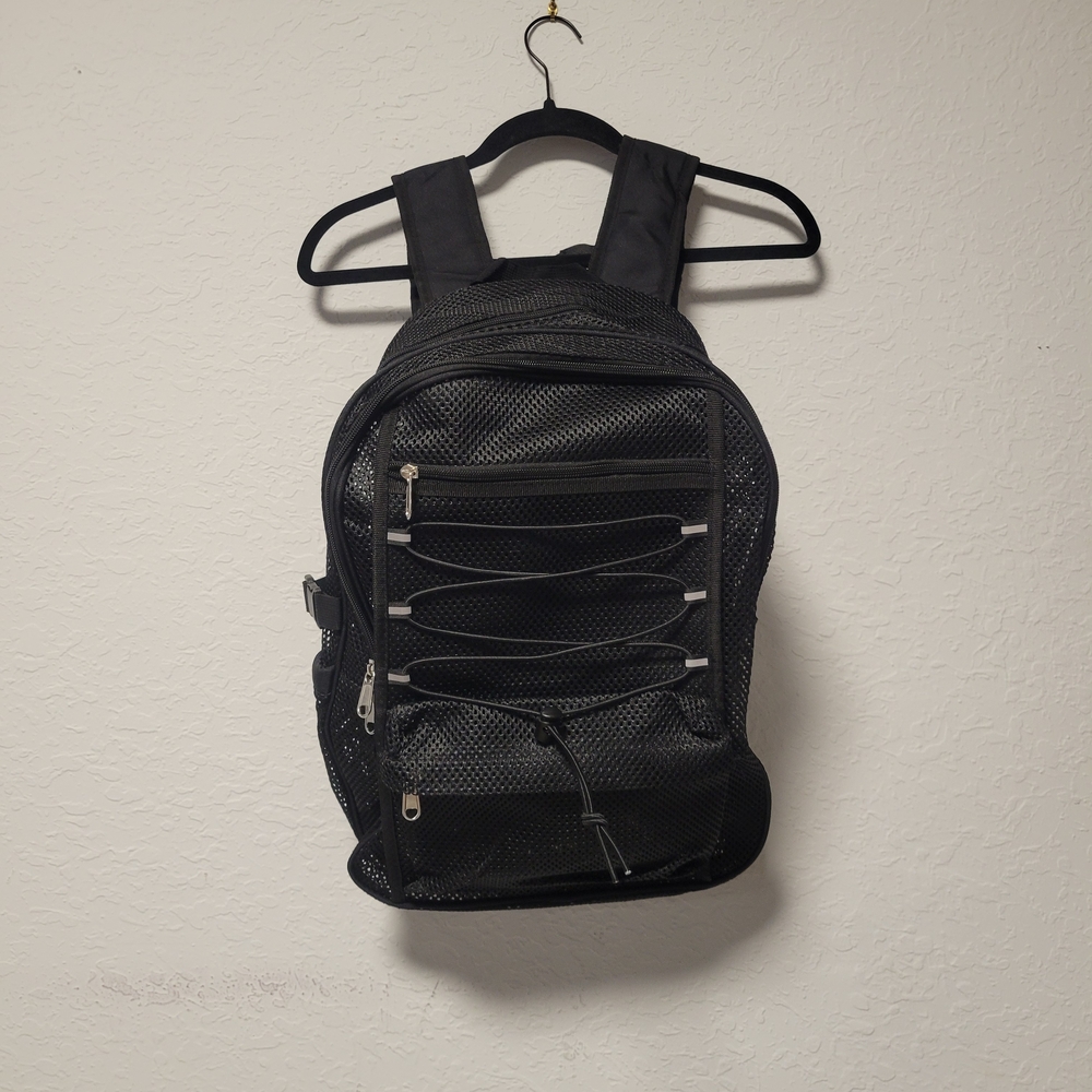 Black Mesh Backpack - Picture 3 of 5